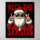 Rizz het seizoen Grappig Cool Bruh Kerstman Vrolij Poster (Voorkant)