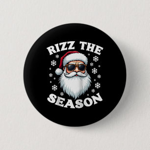 Rizz het seizoen Grappig Kerstmis Charmante Santa  Ronde Button 5,7 Cm