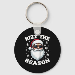 Rizz het seizoen Grappig Kerstmis Charmante Santa  Sleutelhanger