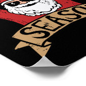 Rizz het seizoen Grappig Kerstmis Santa Rock Xmas Poster (Hoek)