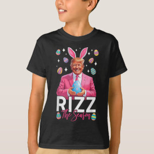 Rizz het seizoen Grappig Trump Bunny Ears Paasjach T-shirt