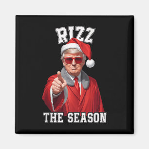 Rizz het seizoen Grappig Trump Kerstman Magneet
