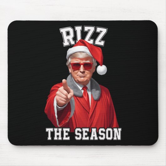 Rizz het seizoen Grappig Trump Kerstman Muismat (Voorkant)
