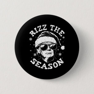 Rizz Het Seizoen Grappig Trump Prettig Kerstfeest Ronde Button 5,7 Cm