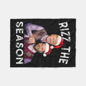 Rizz het seizoen Grappig Trump Vance Kerstman Fleece Deken (Voorkant (Horizontaal))