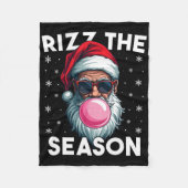 Rizz het seizoen Grappige kerst Rizzmas Cool Santa Fleece Deken (Voorkant)