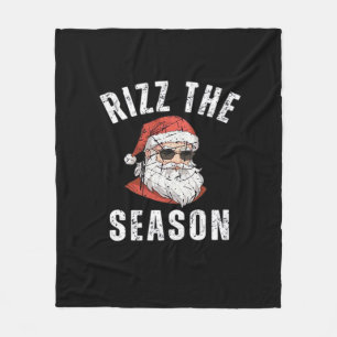 Rizz Het Seizoen Grappige Kerstman Gelukkig Rizzma Fleece Deken
