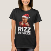 Rizz Het Seizoen Kerst Grappig Trump Santa Pajama T-shirt (Voorkant)