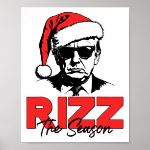 Rizz Het Seizoen Kerst Humorous Trump 2024 Sant Poster