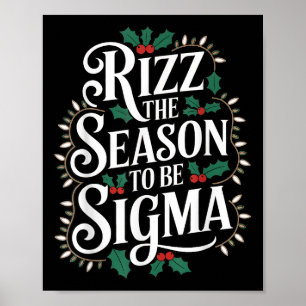 Rizz het seizoen naar Sigma Funny Christmas Sigma Poster