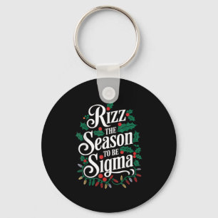 Rizz het seizoen om Sigma Funny Meme Christmas H t Sleutelhanger