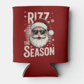 Rizz Het Seizoen Santa Claus Rizzmas Grappige Kers Blikjeskoeler (Voorkant)