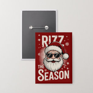 Rizz Het Seizoen Santa Claus Rizzmas Grappige Kers Button