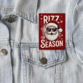 Rizz Het Seizoen Santa Claus Rizzmas Grappige Kers Button (Insitu)