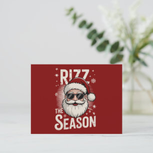 Rizz Het Seizoen Santa Claus Rizzmas Grappige Kers Feestdagenkaart