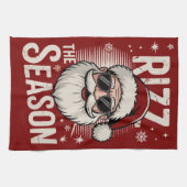 Rizz Het Seizoen Santa Claus Rizzmas Grappige Kers Theedoek (Horizontaal)