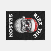 Rizz het seizoen Santa Merry Rizzmas Christmas Riz Fleece Deken (Voorkant (Horizontaal))