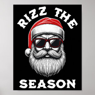 Rizz het seizoen Santa Merry Rizzmas Christmas Riz Poster