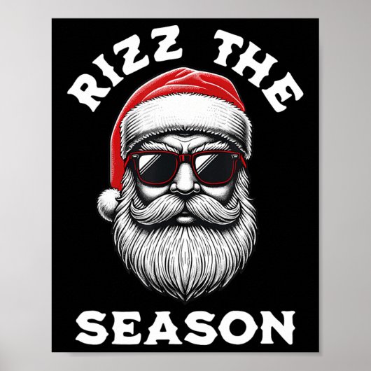 Rizz het seizoen Santa Merry Rizzmas Christmas Riz Poster (Voorkant)