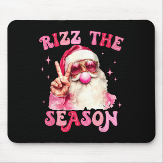 Rizz het seizoen Santa Pink Bubble Gum Rizzmas ker Muismat