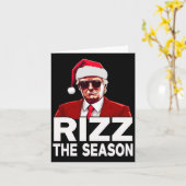 Rizz het seizoen Trump Kerstmis Santa Pajama Rizzm Kaart (Gele Bloem)