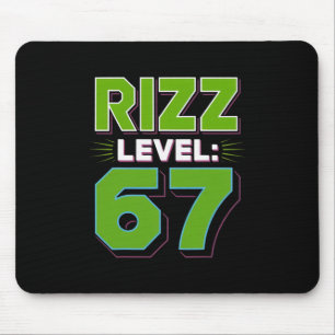 Rizz Level 67 Meme T-shirt Jeugdtrend Zes Zeven 6  Muismat