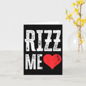 Rizz Me Heart Grappige Valentijnsdag Kinderen Sigm Kaart (Gele Bloem)