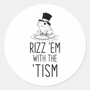 Rizz me met het toerisme! Autisme is Rizzin Funny  Ronde Sticker