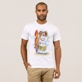Rizz T-shirt Sneeuwman Surfer (Voorkant volledig)