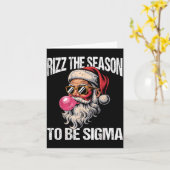 Rizz The Season To Be Sigma Santa Christmas Gen Al Kaart (Gele Bloem)