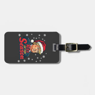 Rizz van het seizoen Funny Trump Kerstman Santa Bagagelabel