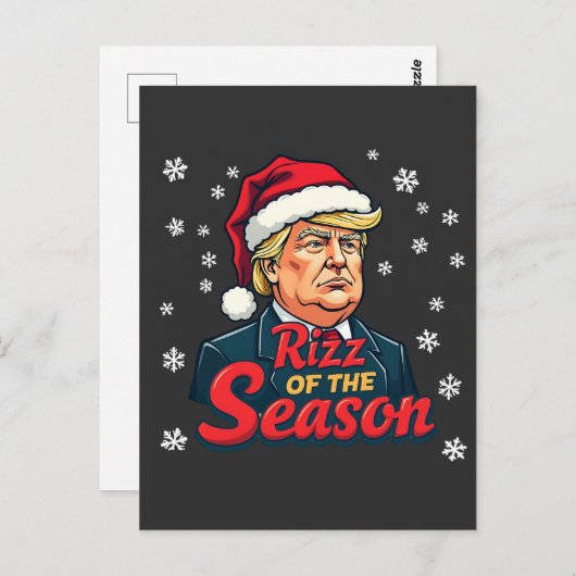 Rizz van het seizoen Funny Trump Kerstman Santa  Briefkaart (Voorkant / Achterkant)
