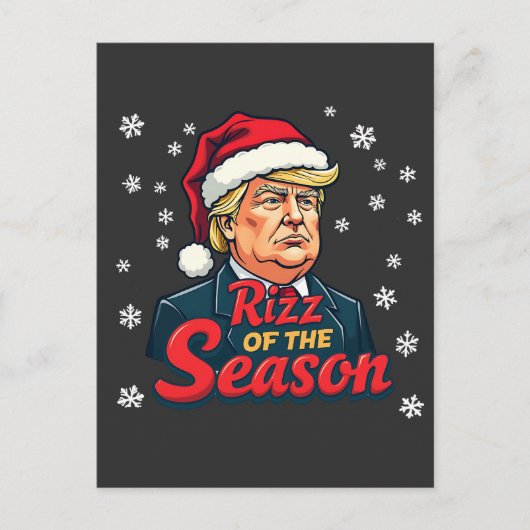 Rizz van het seizoen Funny Trump Kerstman Santa  Briefkaart (Voorkant)