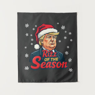 Rizz van het seizoen Funny Trump Kerstman Santa Wandkleed