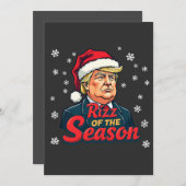 Rizz van het seizoen Grappig Trump Kerstman Kaart (Voorkant / Achterkant)
