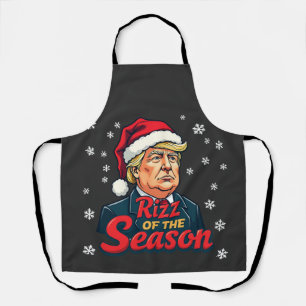 Rizz van het seizoen Grappig Trump Kerstman Schort