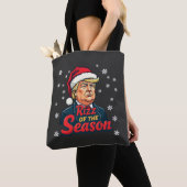 Rizz van het seizoen Grappig Trump Kerstman Tote Bag (Dichtbij)