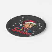 Rizz van het seizoen grappige Trump kerstman  Papieren Bordje (Gekanteld)