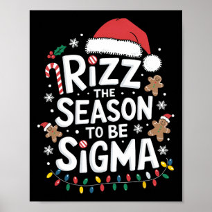 Rizz wordt de nieuwe Sigma Gen Alpha Xmas Santa C Poster