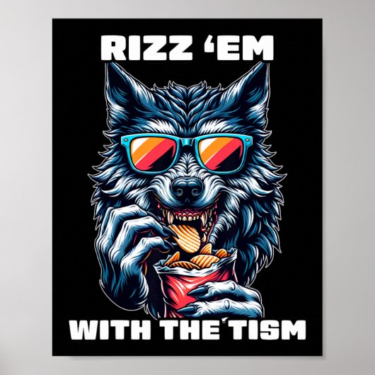Rizz ze met de Tism Autisme Bewustzijn Grappige Me Poster (Voorkant)
