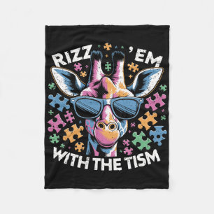 Rizz ze met het Tism Autistisch Grappig Autisme Be Fleece Deken