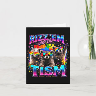 Rizz ze met het tism autistische wasbeer meme auti kaart