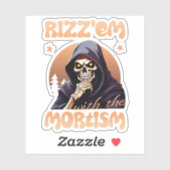Rizz'em met het mortisme sticker (Vel)