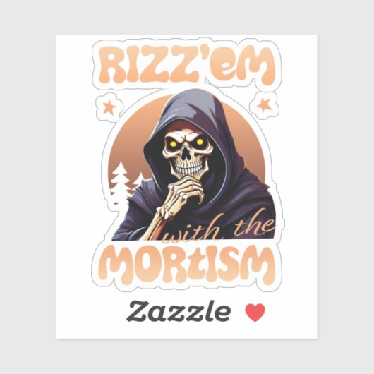 Rizz'em met het mortisme sticker (Vel)
