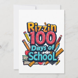 Rizzin 100 dagen school Gen Alpha grappig  Kaart
