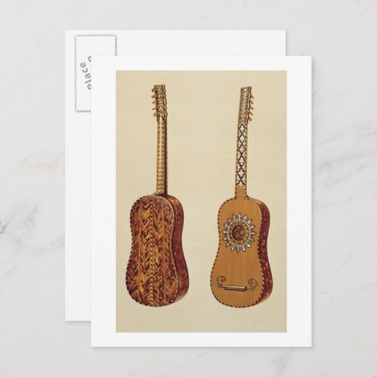 Rizzio Guitar uit 'Musical Instruments' (colore) Briefkaart (Voorkant / Achterkant)