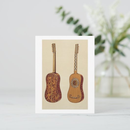 Rizzio Guitar uit 'Musical Instruments' (colore) Briefkaart (Staand voorkant)