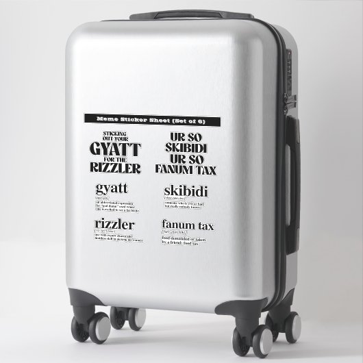 Rizzler Meme Sticker Sheet Set (Koffer)
