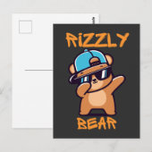 Rizzly Beer Koel Beer met zonnebril Briefkaart (Voorkant / Achterkant)