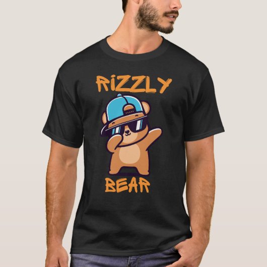 Rizzly Beer Koel Beer met zonnebril T-shirt (Voorkant)